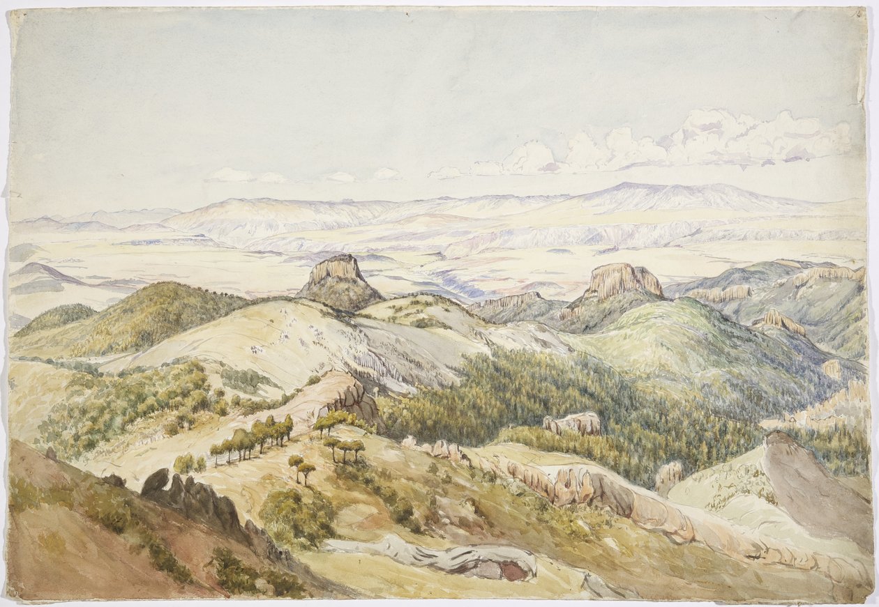 View from Cerro de Navajas, Hidalgo, Mexico by Adela Breton