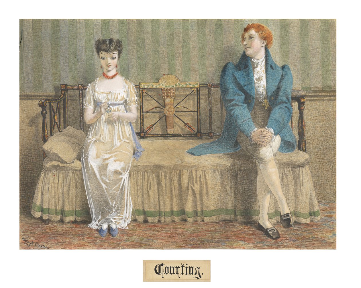 Courting by Adelaide Claxton