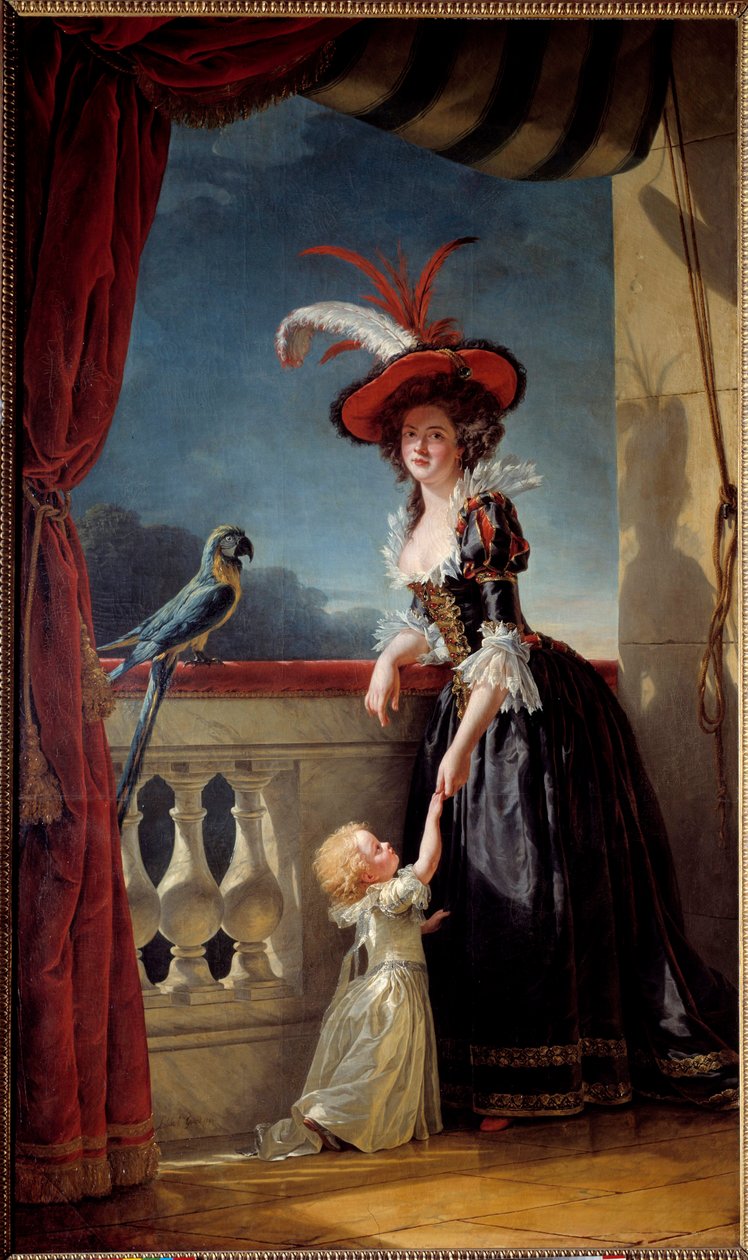 Portrait of Louise Elisabeth of France, Duchess of Parma, and Her Son Don Ferdinand by Adelaide Labille Guiard