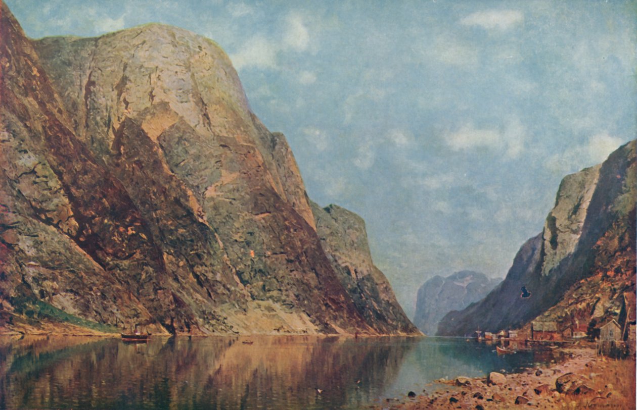 Sogne Fiord, Norway, late 19th century by Adelsteen Normann
