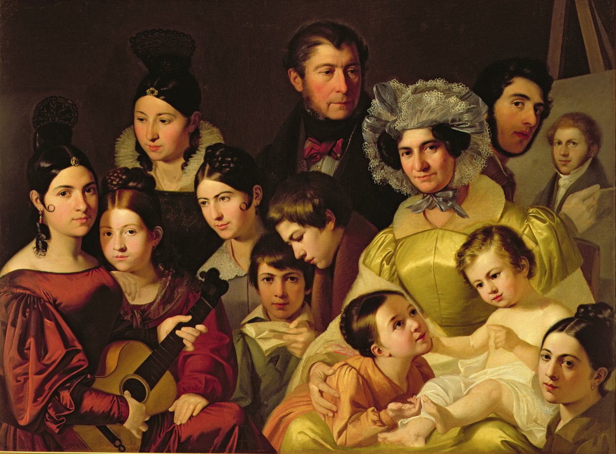 The Malatesta Family, 1835 by Adeodato Malatesta or Malatesti