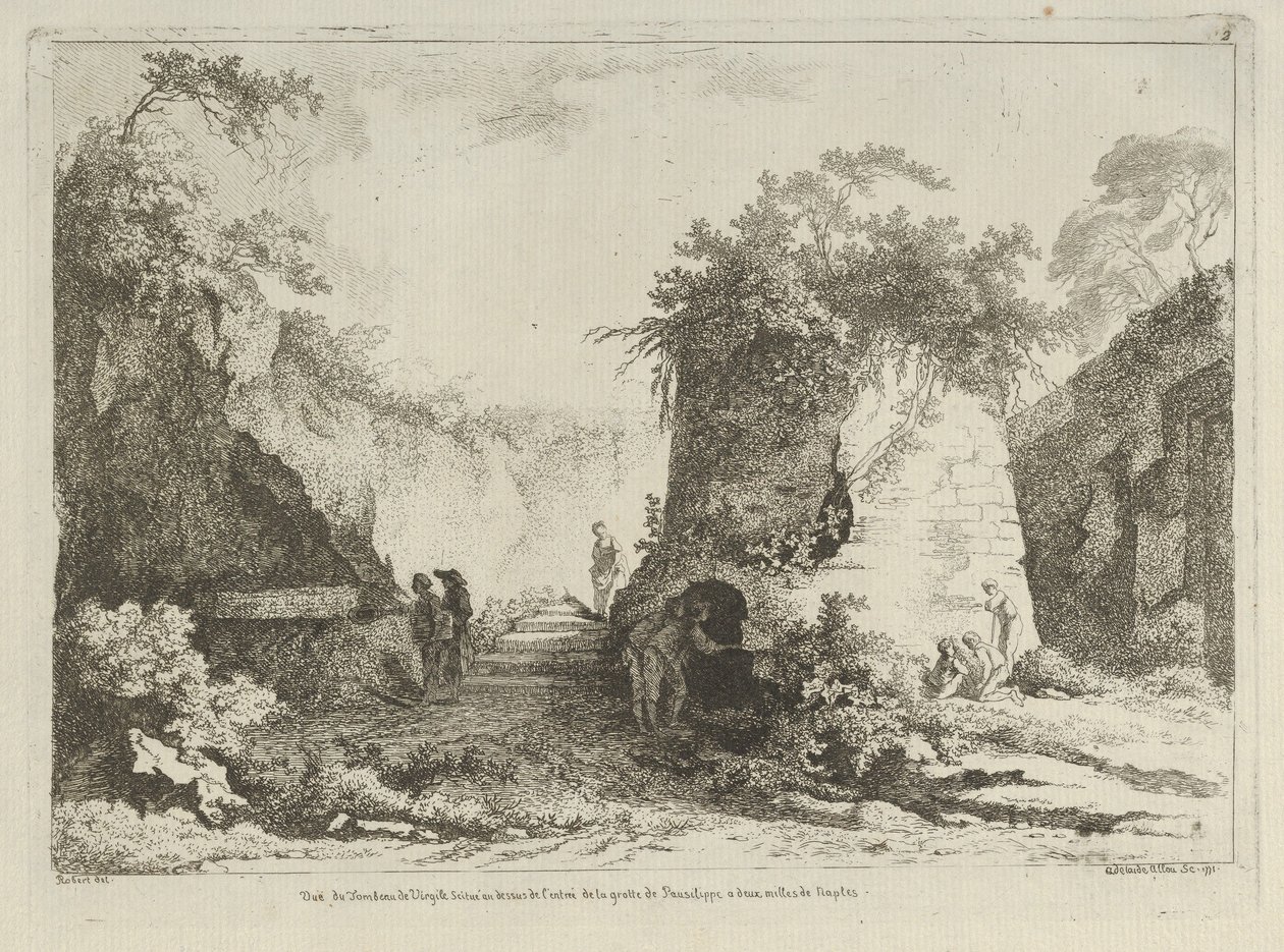 Vue du Tombeau de Virgile from Differentes vues dessinées d