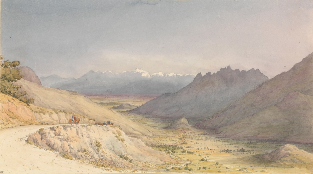 The Cuesta de Chacabuco, Looking Towards San Felipe de Aconcagua, January 14th 1851 by Admiral Sir Edward Gennys Fanshawe