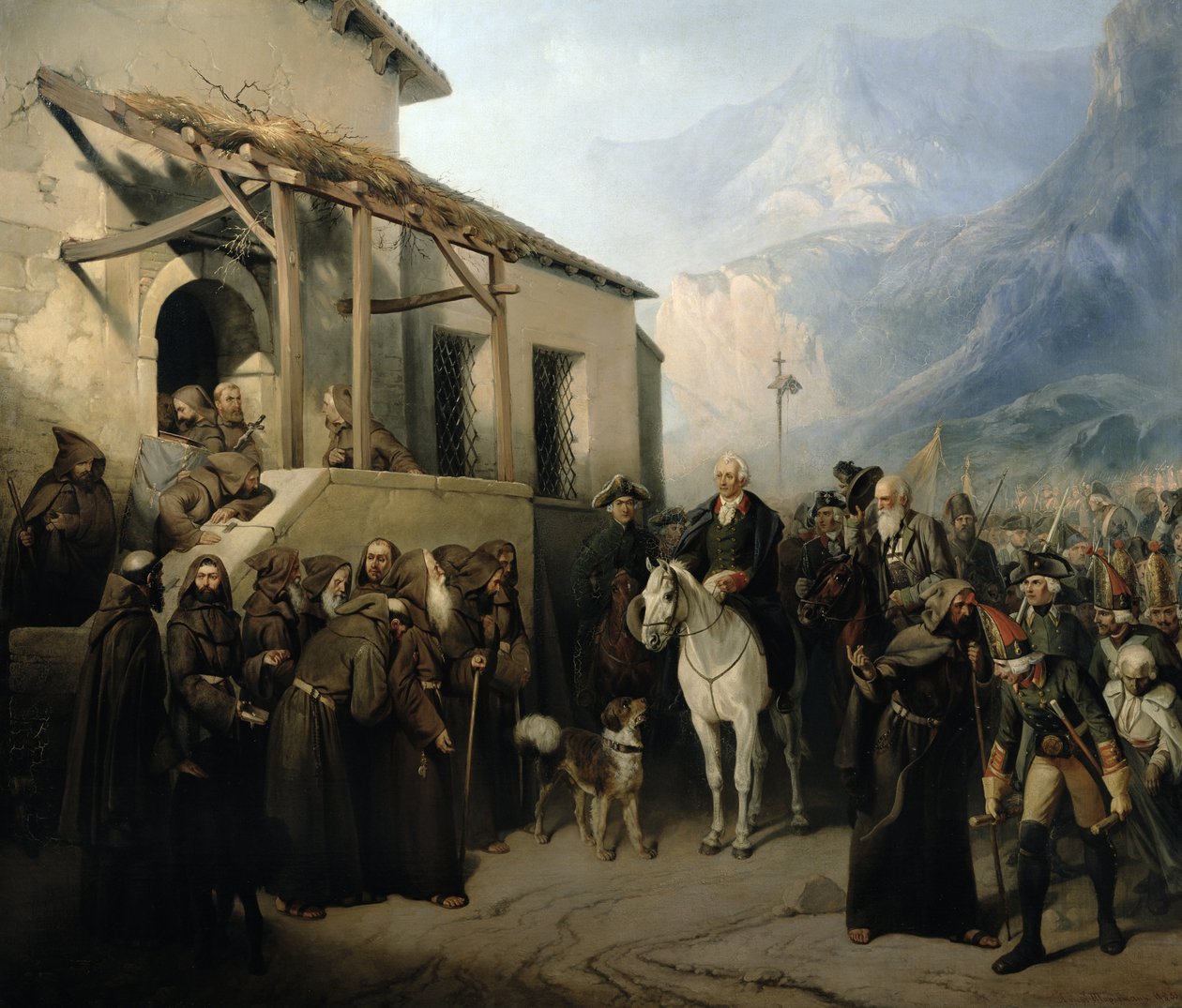 Field-Marshal Alexander Suvorov on the St Gothard Summit, 13th September 1799 by Adolf Jossifowitsch Charlemagne