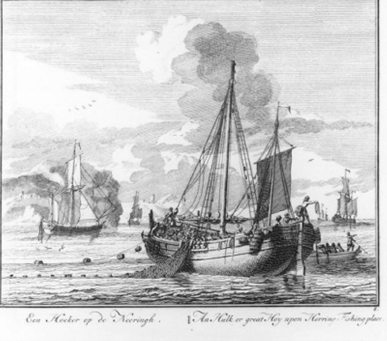 “A Herring Fisher at Work” (No. 8 from the Herring Fishing Series) by Adolf van der Laan