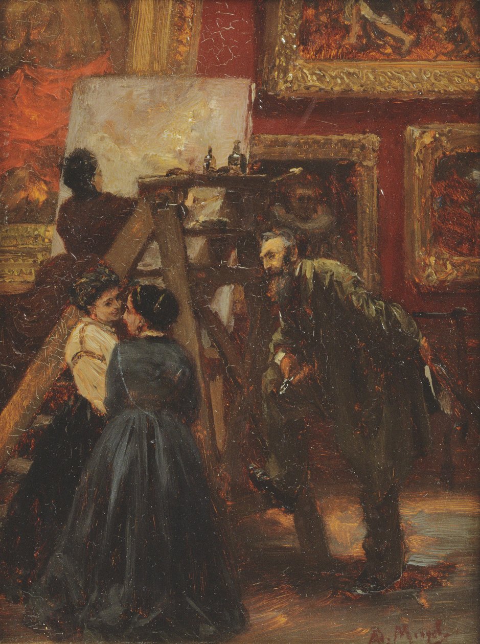 In the Louvre, 1867 by Adolph Menzel