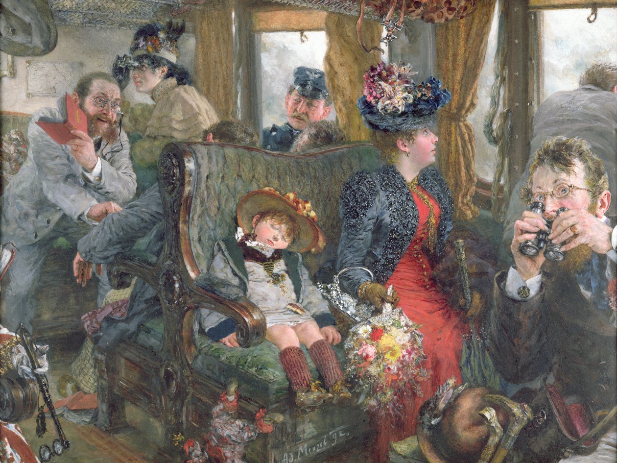 On a Journey to Beautiful Countryside, 1892 by Adolph Menzel