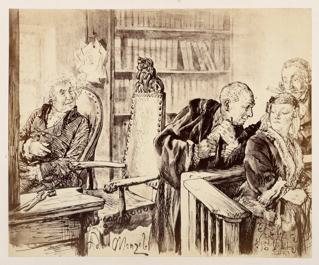 Adam Secretly Speaks to Eve. Light Listens. The Judge Calls Adam Back to the Bench, from Heinrich von Kleist