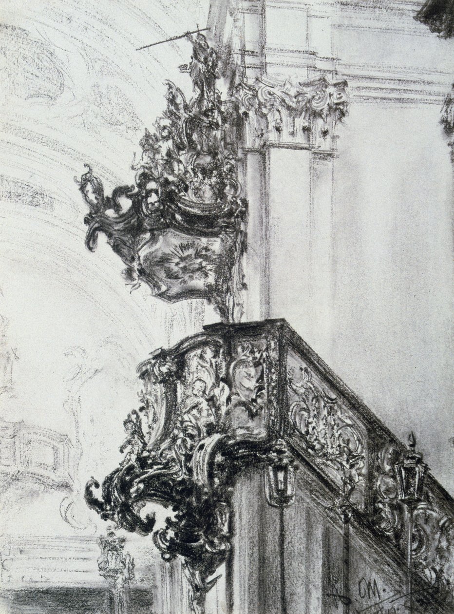 Architectural Study, 1830-1905 by Adolph Menzel