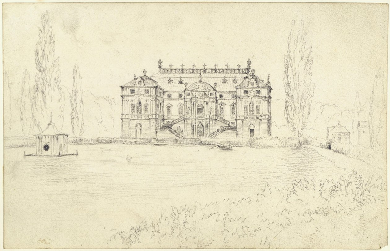 The Palace in the Great Garden in Dresden by Adolph Menzel