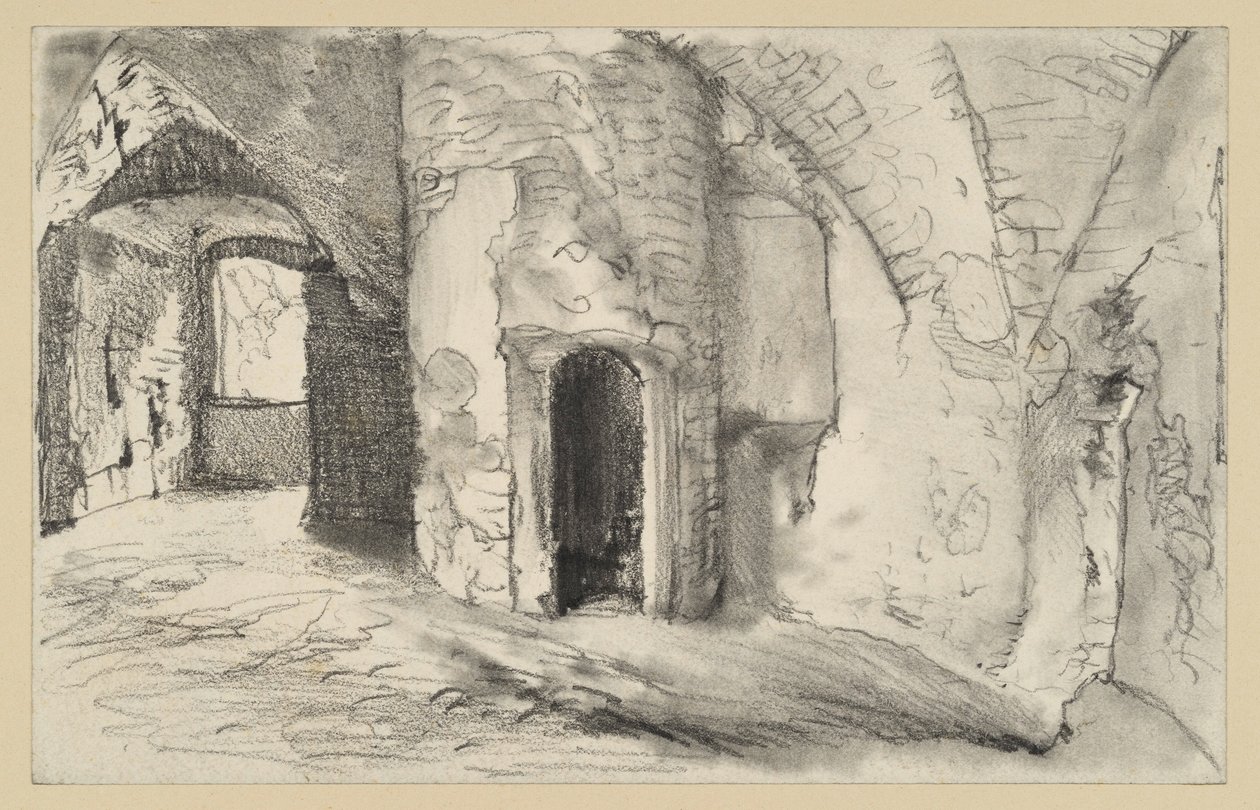 Arched Room with Entrance to the Round Tower by Adolph Menzel