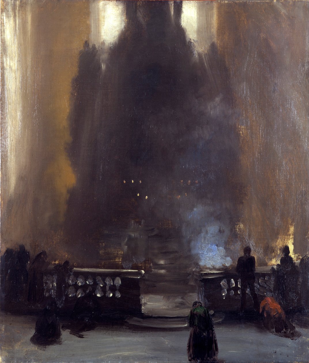 Church Interior (Baroque Altar) by Adolph Menzel
