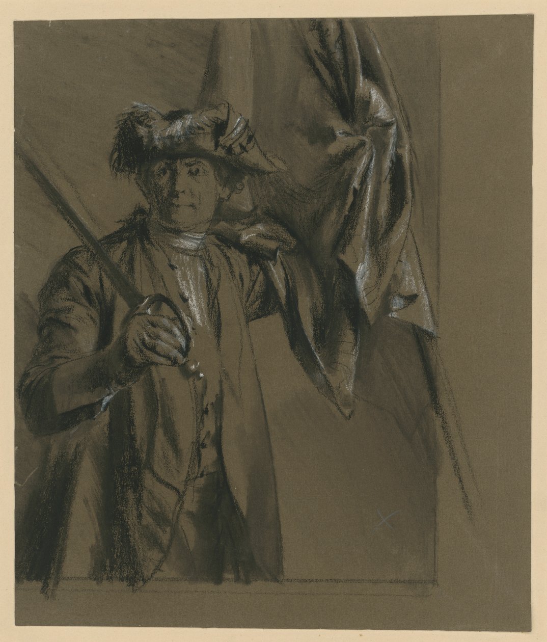 Kurt Christoph Graf von Schwerin, Prussian General Field Marshal with Flag and Sword, Model Study for "From King Frederick