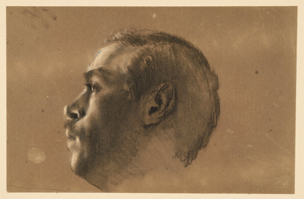 Male Head in Profile to the Left. Model Study for 