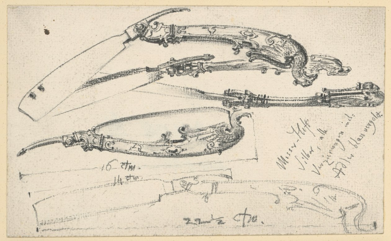Razor, Possibly from the Hunting and Work Table of Elector Johann Georg I of Saxony, Historical Museum, Dresden by Adolph Menzel