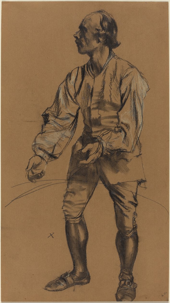 Richard Menzel Posing in Eighteenth-Century Costume by Adolph Menzel