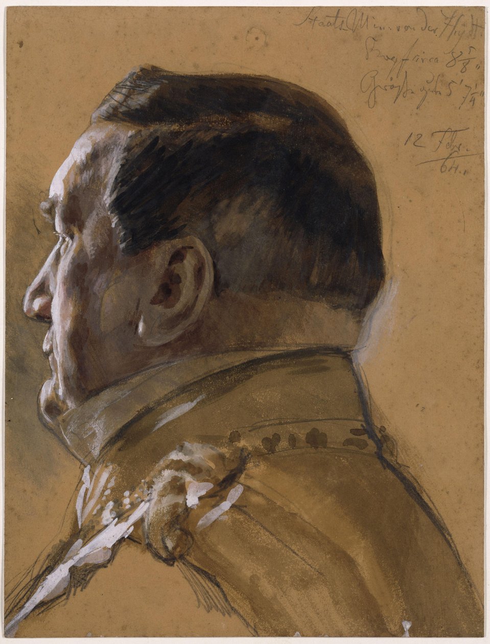 Minister of State von der Heydt. Study for the Painting "Coronation of Wilhelm I in Königsberg" by Adolph Menzel
