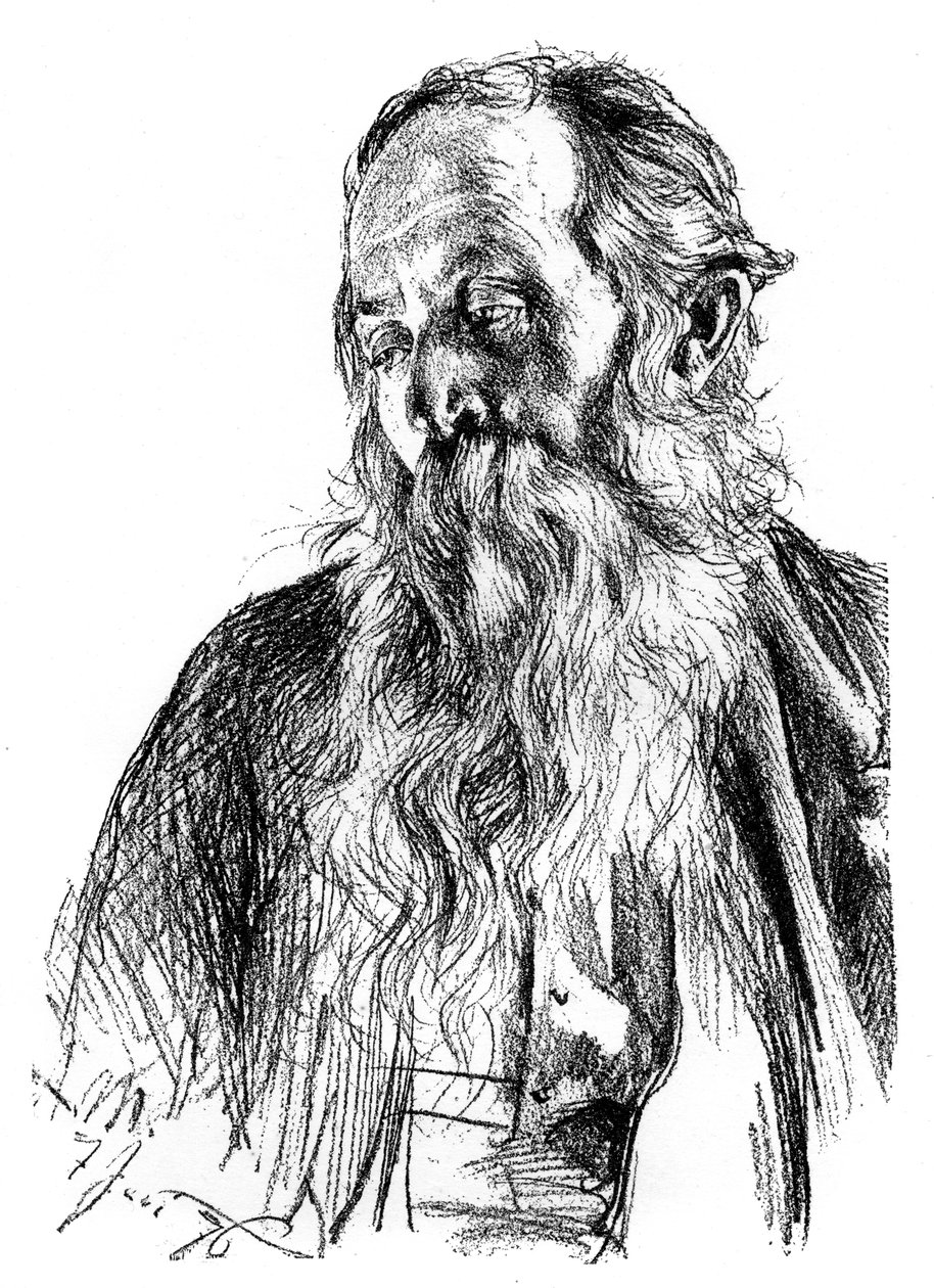 Study of a Jew, c1880-1882 by Adolph Menzel