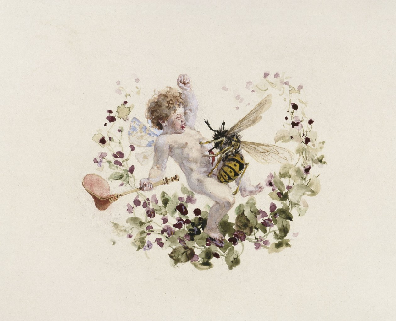 Tableware: Soup Tureen, Lid with Putto and Wasp by Adolph Menzel