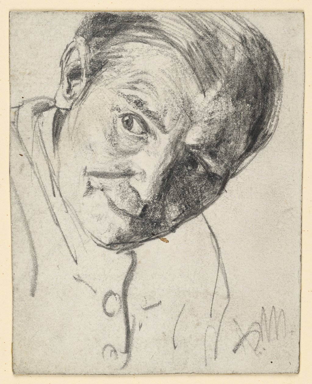 Simulated Head, Gaze Tense to the Side by Adolph Menzel