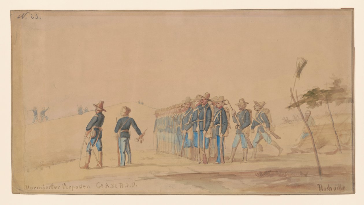 Alerted Outpost, Company A, Nashville, Tennessee by Adolph Metzner