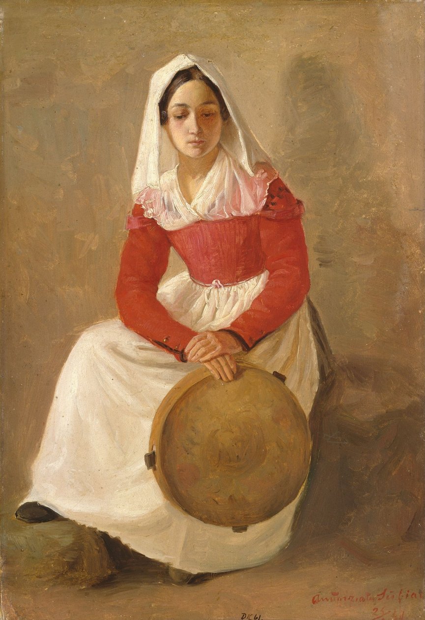 A Woman Named Anunziata in Subiaco by Adolph Tidemand