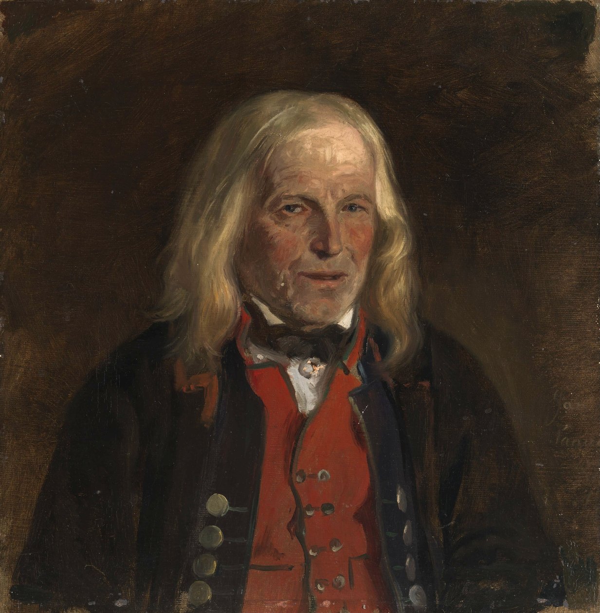 Portrait Study of the Farmer Jan Sandve [?] by Adolph Tidemand