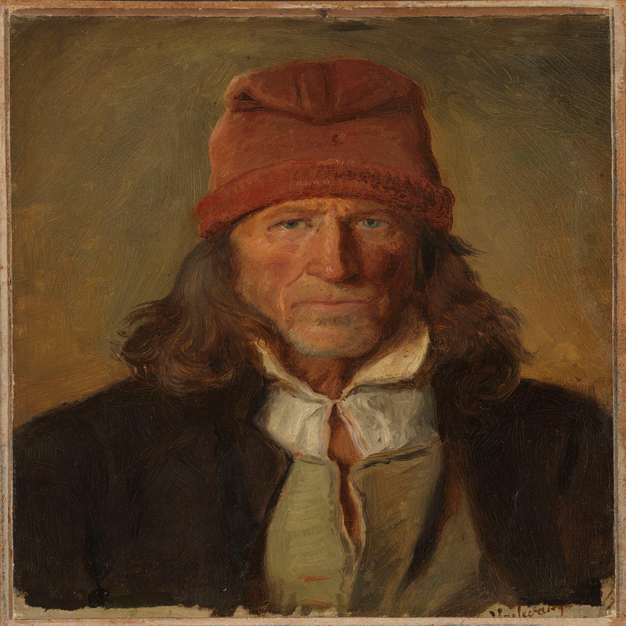 Portrait of a Farmer from Vossevangen by Adolph Tidemand