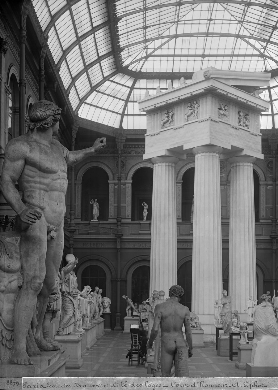 Ecole Nationale des Beaux-Arts, Palais des Etudes, the glass courtyard by Adolphe Giraudon