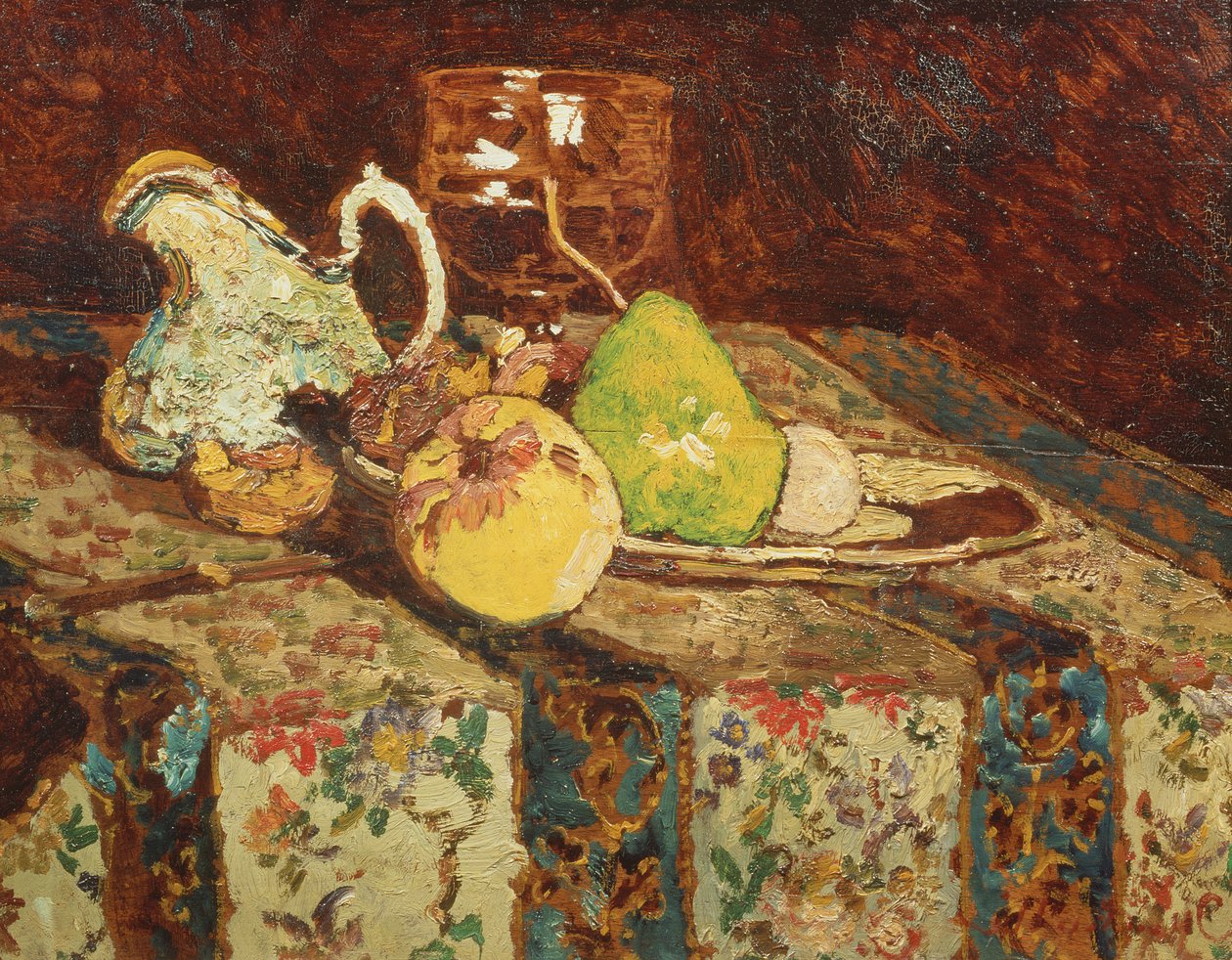 Still Life with White Pitcher, c.1878-80 by Adolphe Joseph Thomas Monticelli