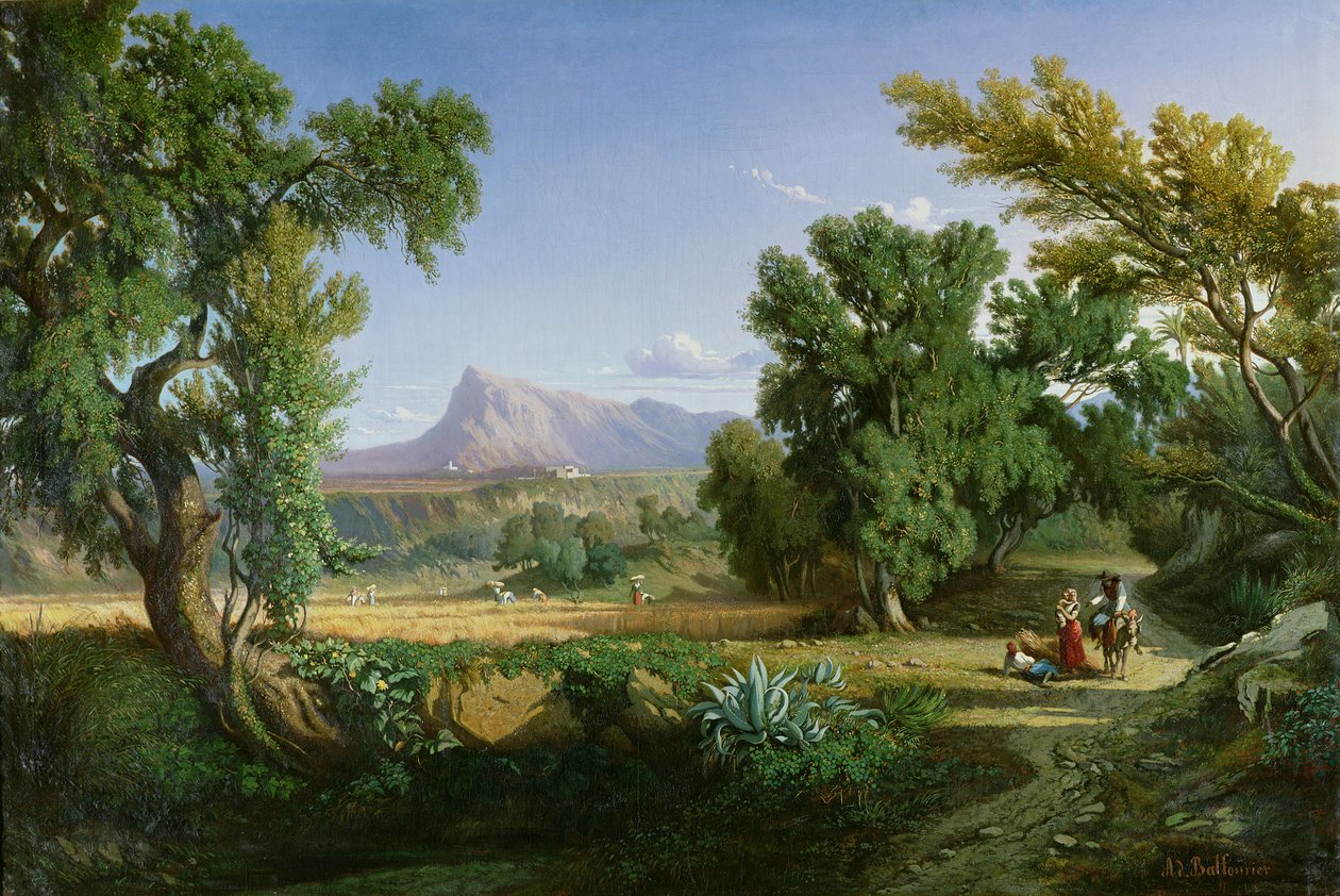 Outskirts of Valdemusa, Majorca, 1847 by Adolphe Paul Emile Balfourier