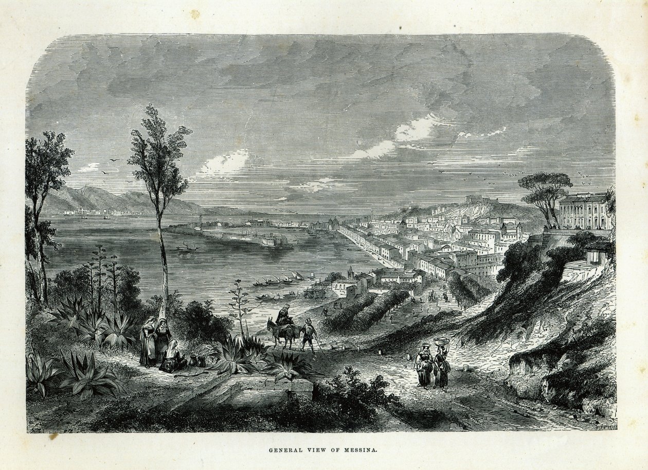 General View of Messina by Adolphe Rouergue