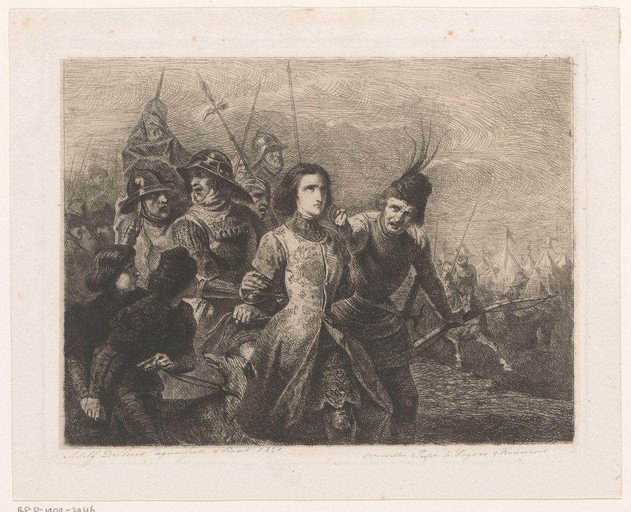 Joan of Arc Captured and Led by Soldiers by Adolphe Alexandre Dillens