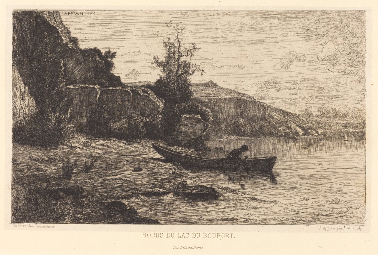 Banks of Lake Bourget by Adolphe Appian