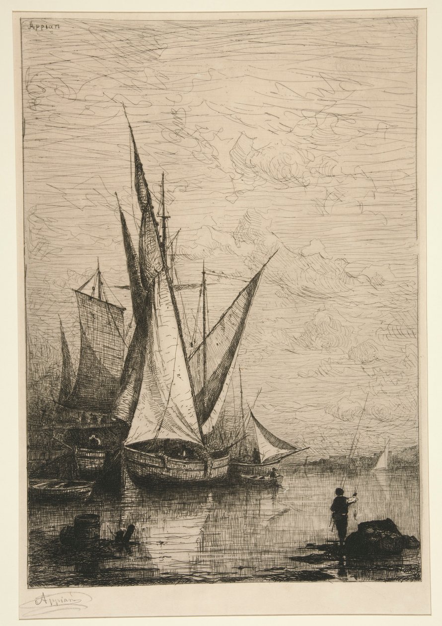 The Port of Genoa by Adolphe Appian