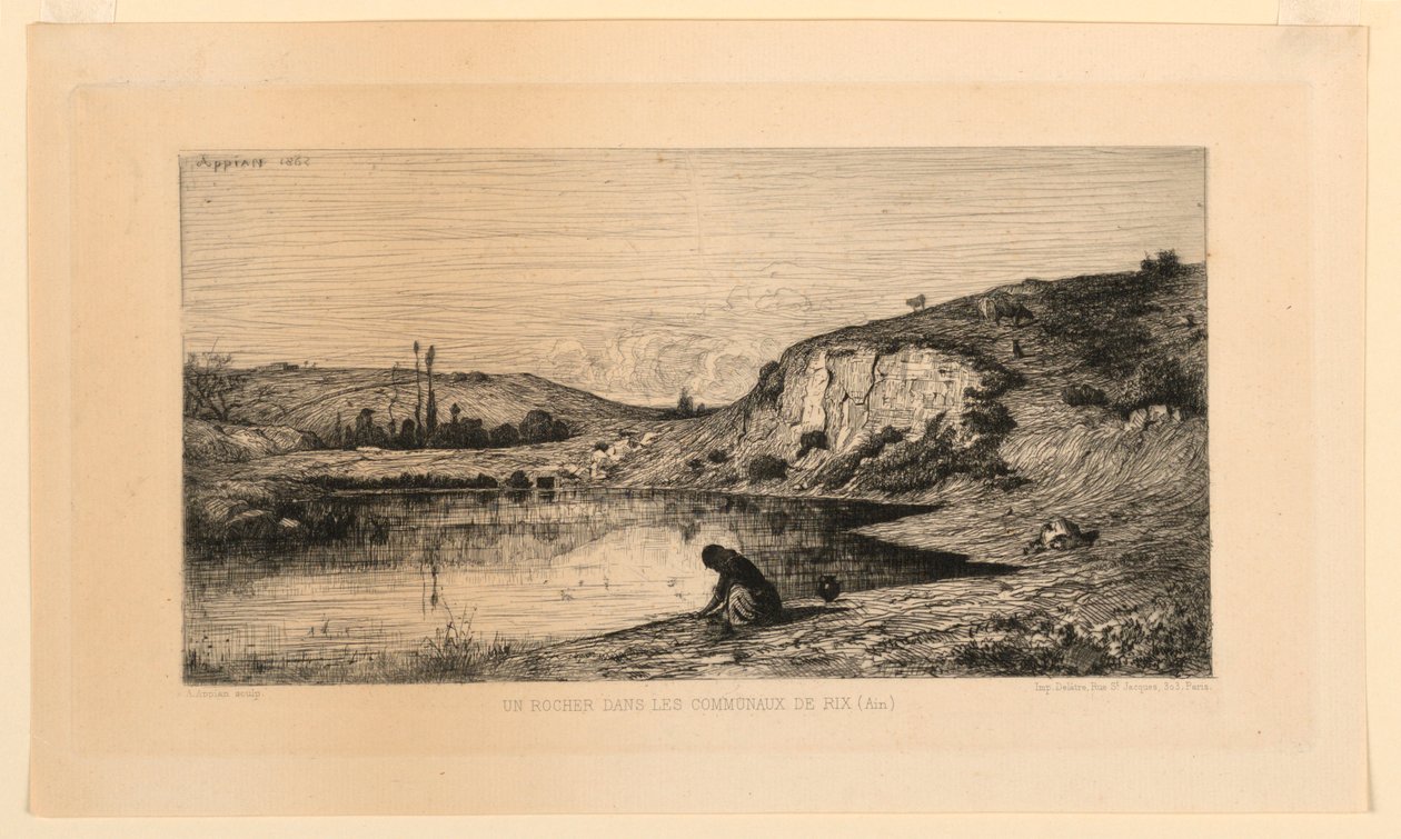 A Rock in the Commons of Rix (Ain) by Adolphe Appian