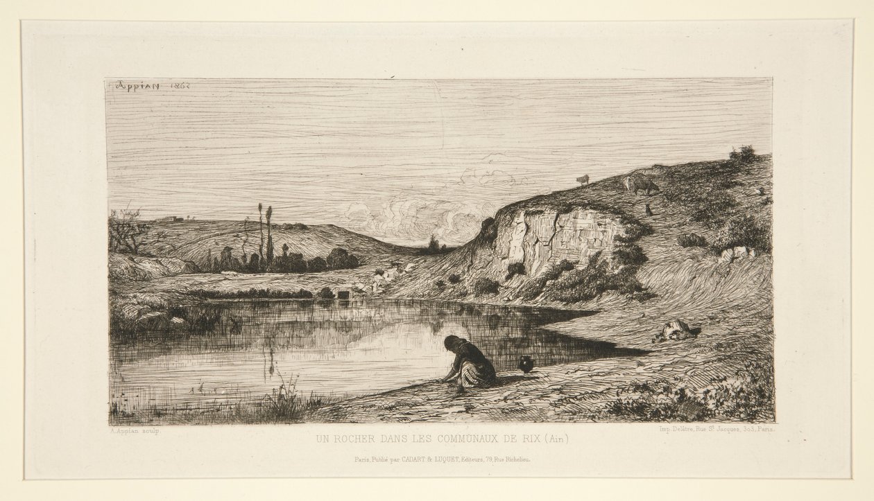 A Rock in the Commons of Rix (Ain) by Adolphe Appian