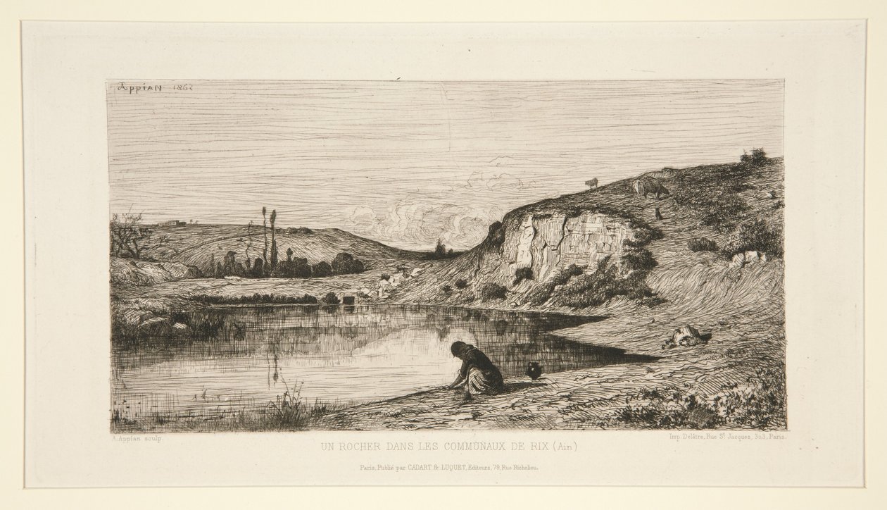 A Rock in the Commons of Rix (Ain) by Adolphe Appian