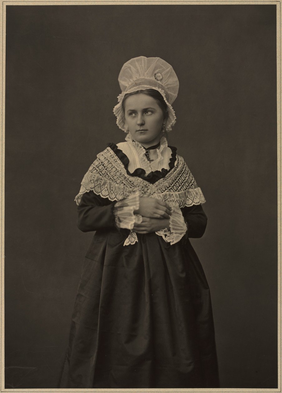 Woman in Lorraine Dress, c. 1860s-70s by Adolphe Braun