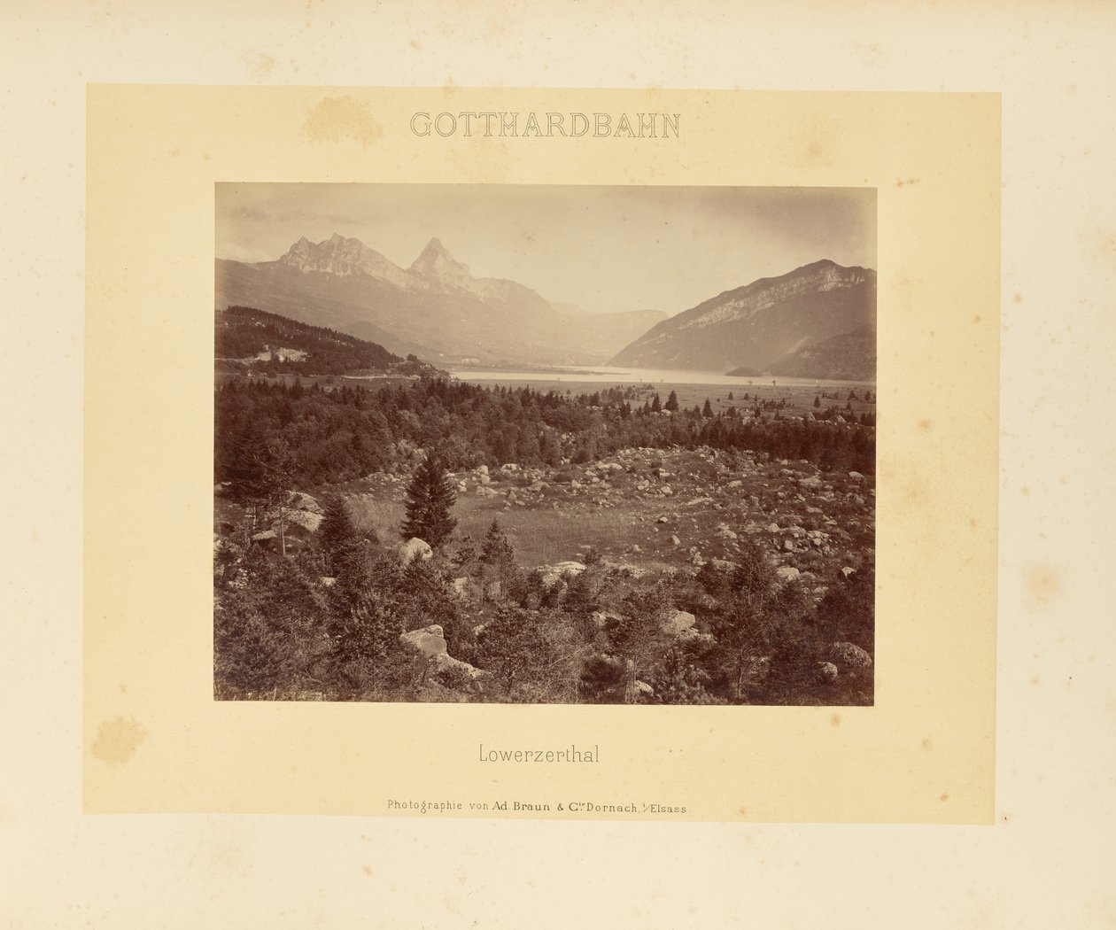 Gotthard Railway: Lowerzer Valley by Adolphe Braun and Cie