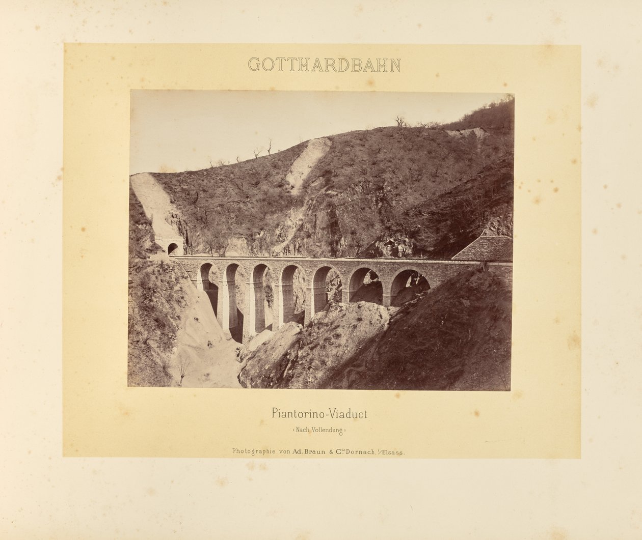 Gotthardbahn: Piantorino-Viaduct (After Completion) by Adolphe Braun and Cie