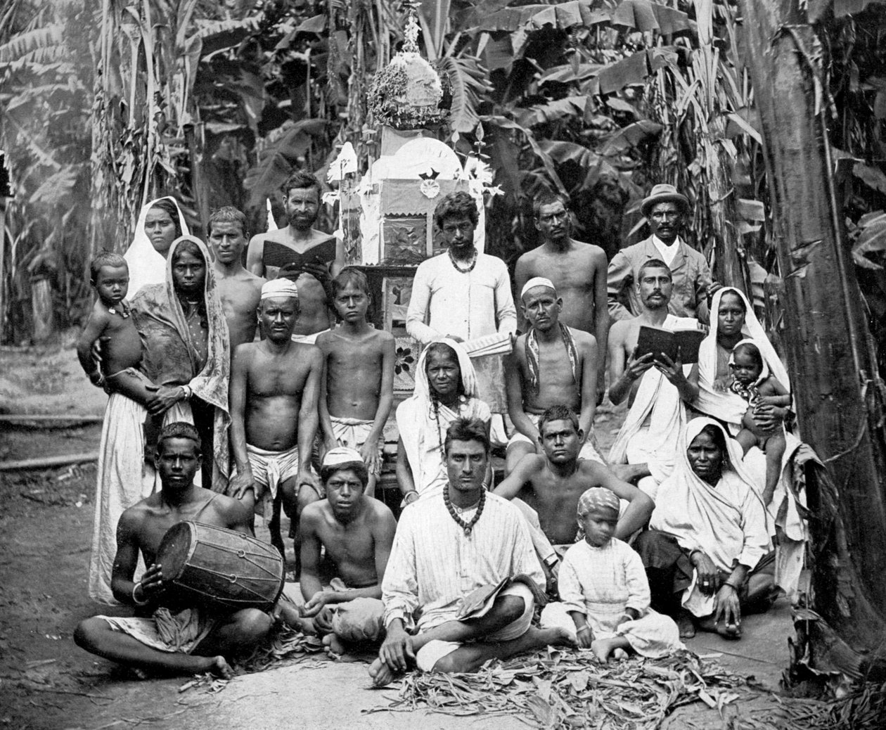 Coolies at Worship, Jamaica, c1905 by Adolphe Duperly and Son