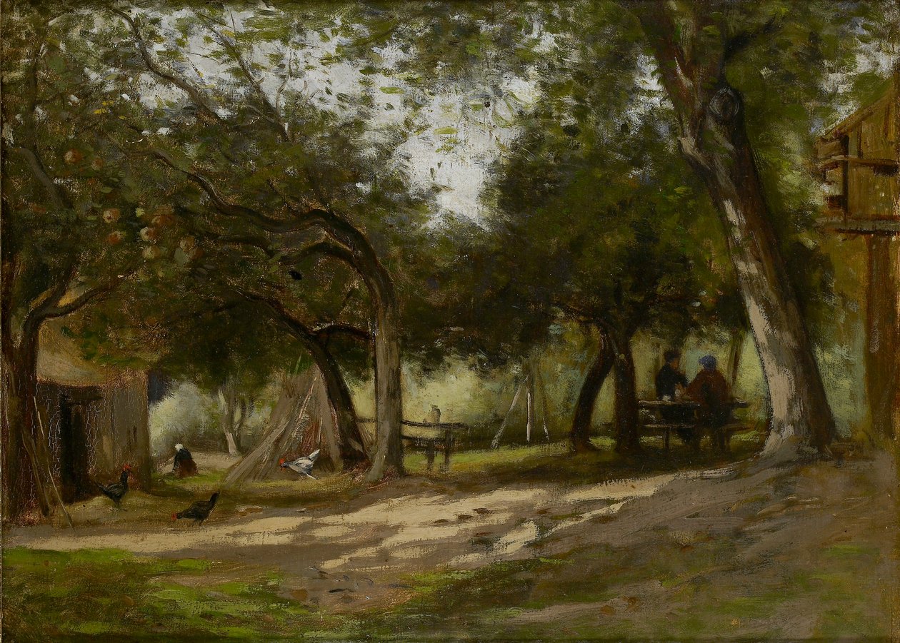 Landscape with a Farmyard by Adolphe Felix Cals