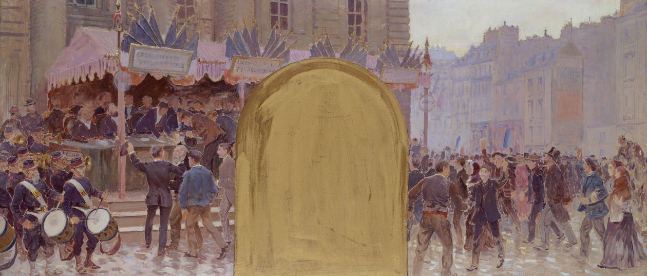 Enrolment of the Volunteers, Place du Pantheon by Adolphe Gustave Binet