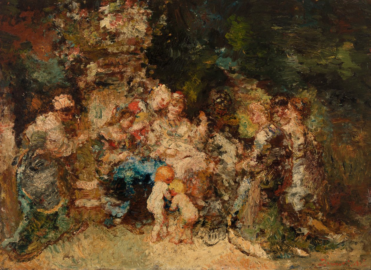 The Offering by Adolphe Joseph Thomas Monticelli