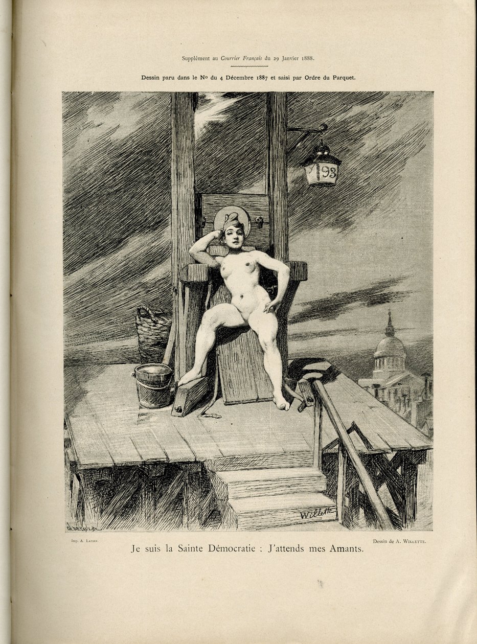 Illustration in Le Courrier francais, no 4 by Adolphe Leon Willette