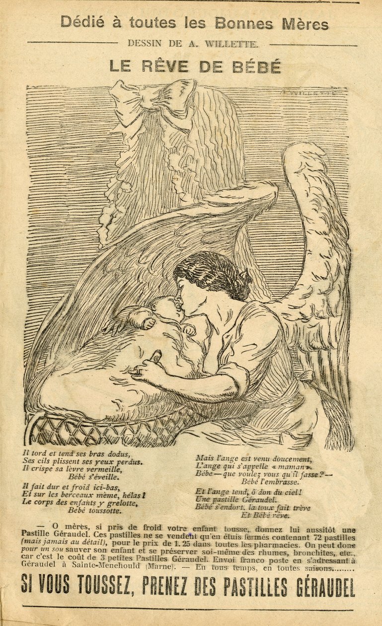 Illustration in Le Pelerin - The baby