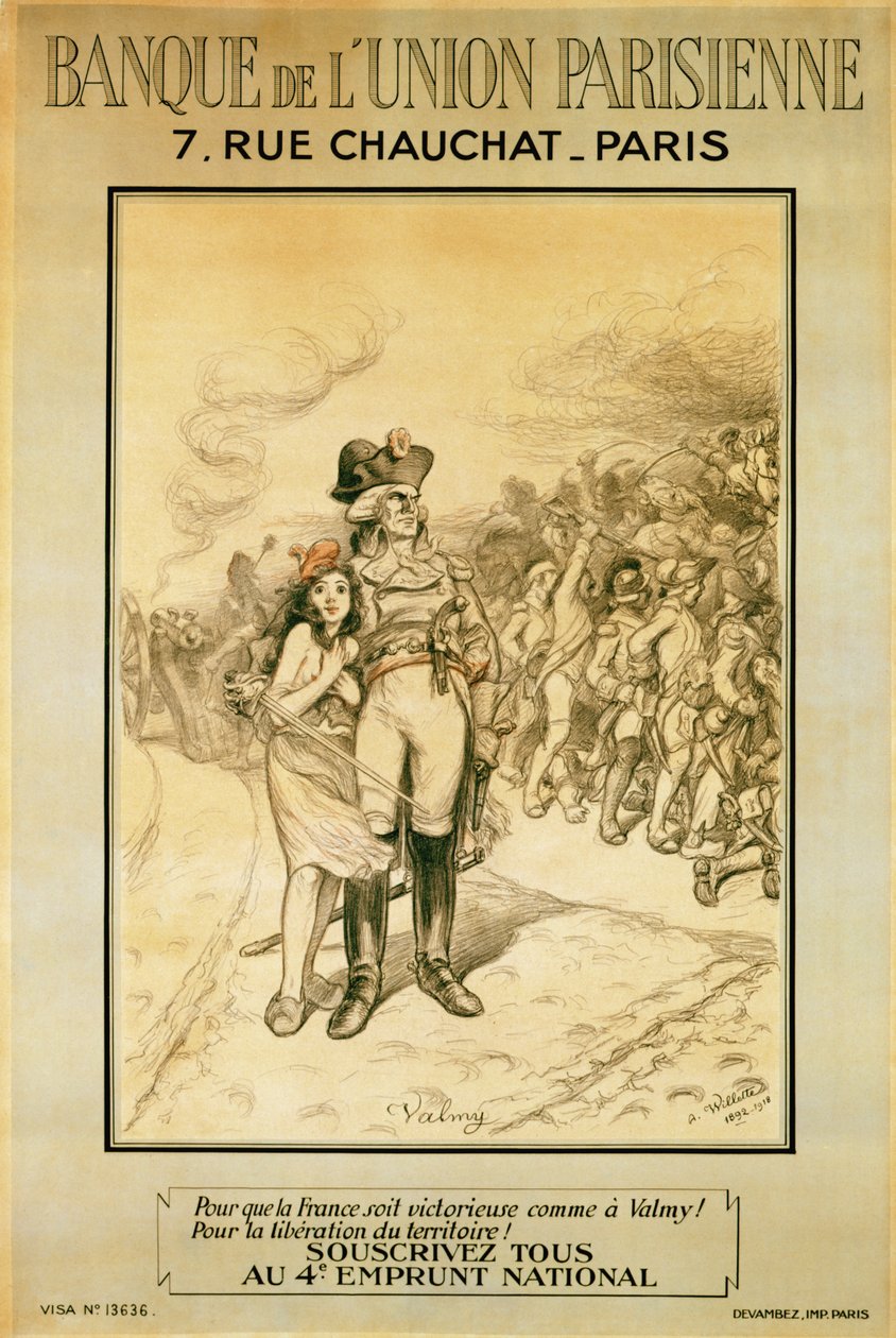 So that France is victorious as at Valmy!, advertisement for the Banque de l