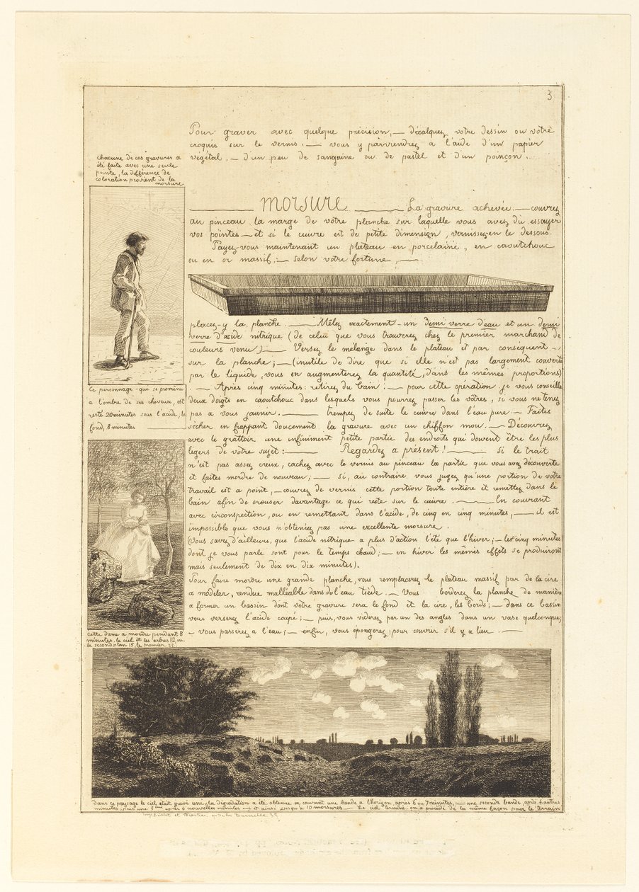 Letter on the Elements of Etching, Page 3 by Adolphe Martial Potemont