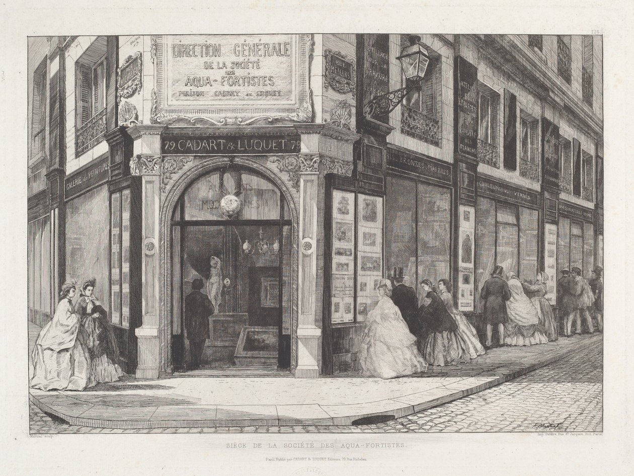 Meeting of the Society of Etchers by Adolphe Théodore Jules Martial Potémont